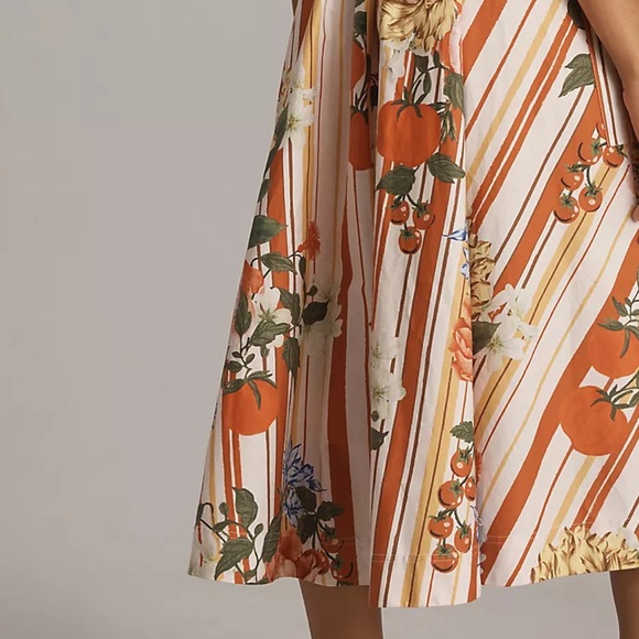 Anthropologie Maeve Harvest Belted Midi Dress Petite - Picture 5 of 8